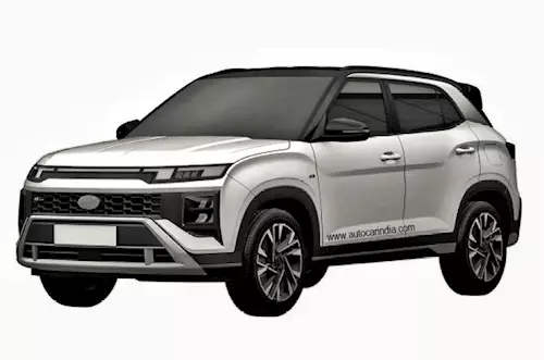 Hyundai Creta N Line patent image shows final design